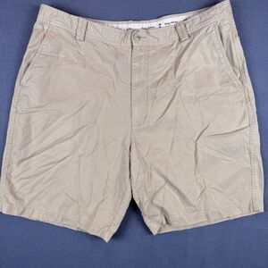 Tommy Bahama Shorts Mens 40 (Measures 38) Khaki Flat Front Chino 9" Inseam Golf